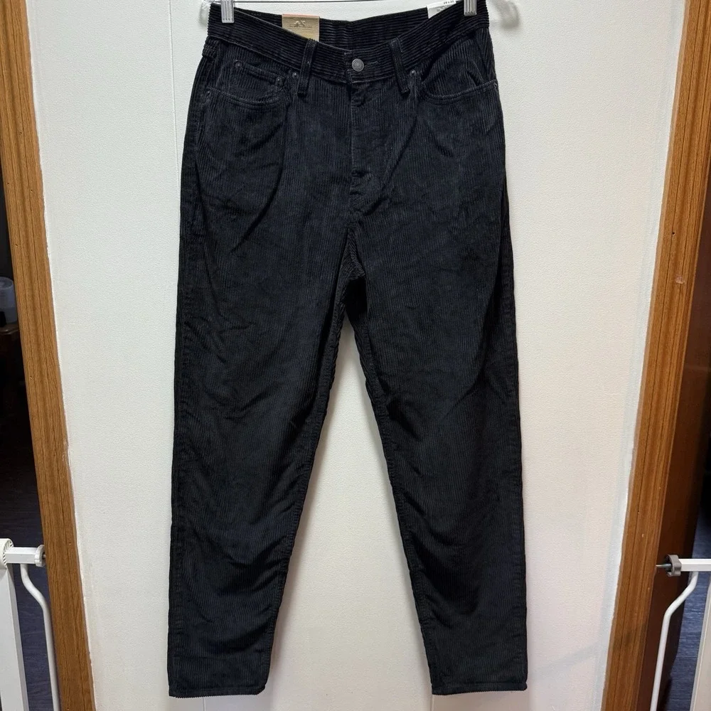 Levi's Corduroy Jeans Womens Size 29x30 Black‎ High Waisted Mom NEW WITH TAGS